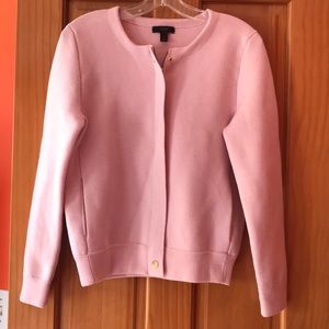 J. Crew pale pink cardigan with zipper